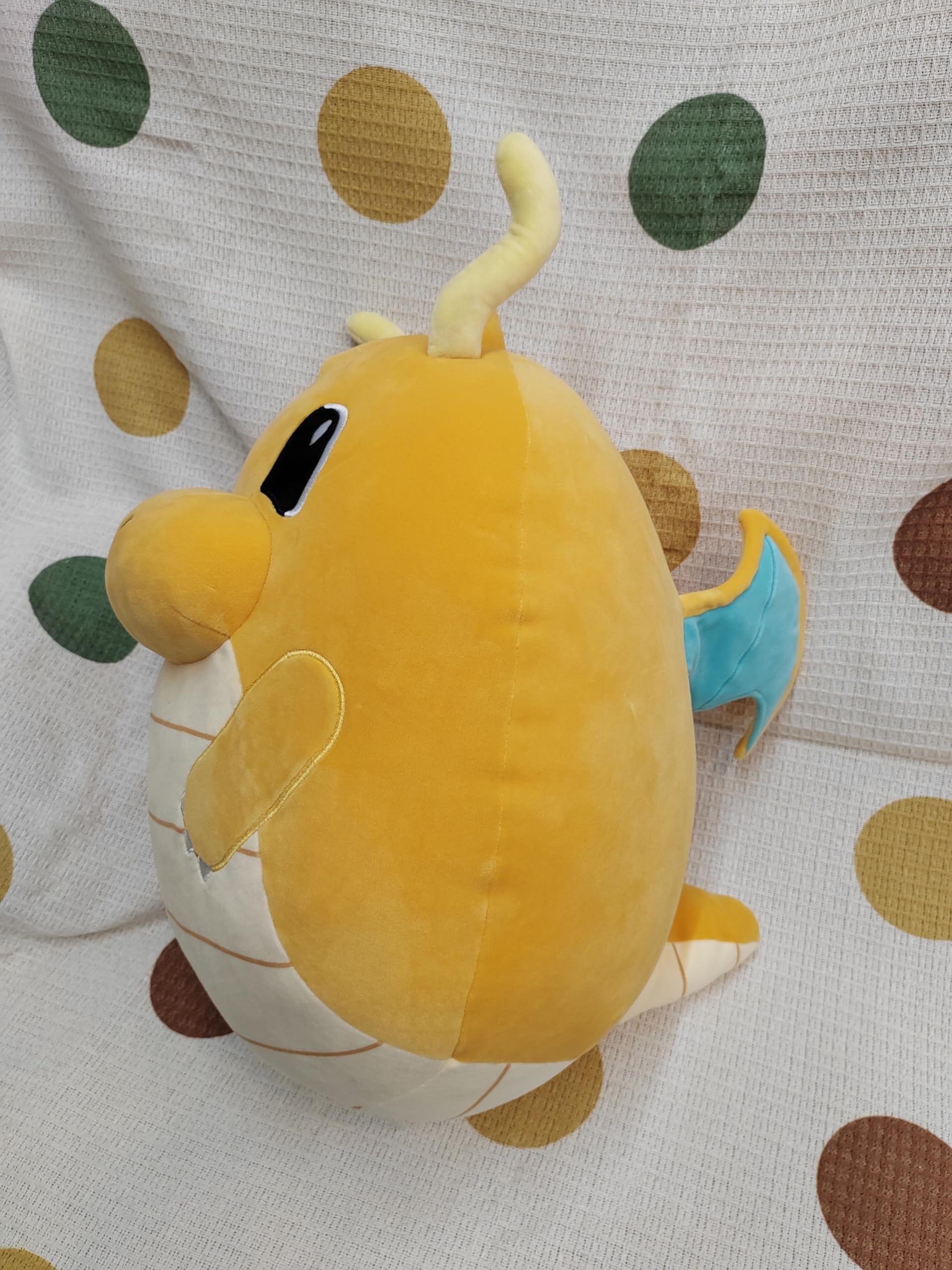 LuvMeMo Dragon Stuffed Animal 16 in - Plush Pillow Toy Yellow Cuddly Dragon Jumbo Plushies Yellow