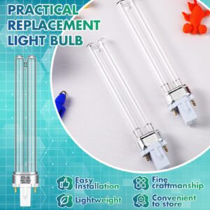 Qualirey 2 Pcs 9W UV Bulb 9 Watt G23 2 Pin Base Replacement UV Light Bulb 9W UV UVC PL-S9 TUV Germicidal Bulb for Outdoor Pond Aquarium