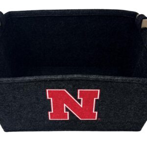 ShopInstaPets NCAA Officially Licensed Basket | Great for Dog Toys & Home Use (Nebraska Cornhuskers)