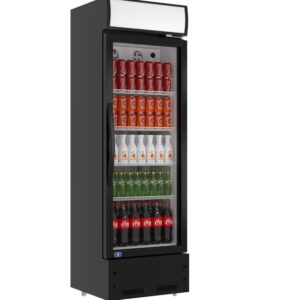 Dvasovio 23" W Refrigerator with Glass Doors, Commercial Upright Refrigerator Display Cooler with LED Lighting, Adjustable Shelves for Beverages, Beer, and Drinks