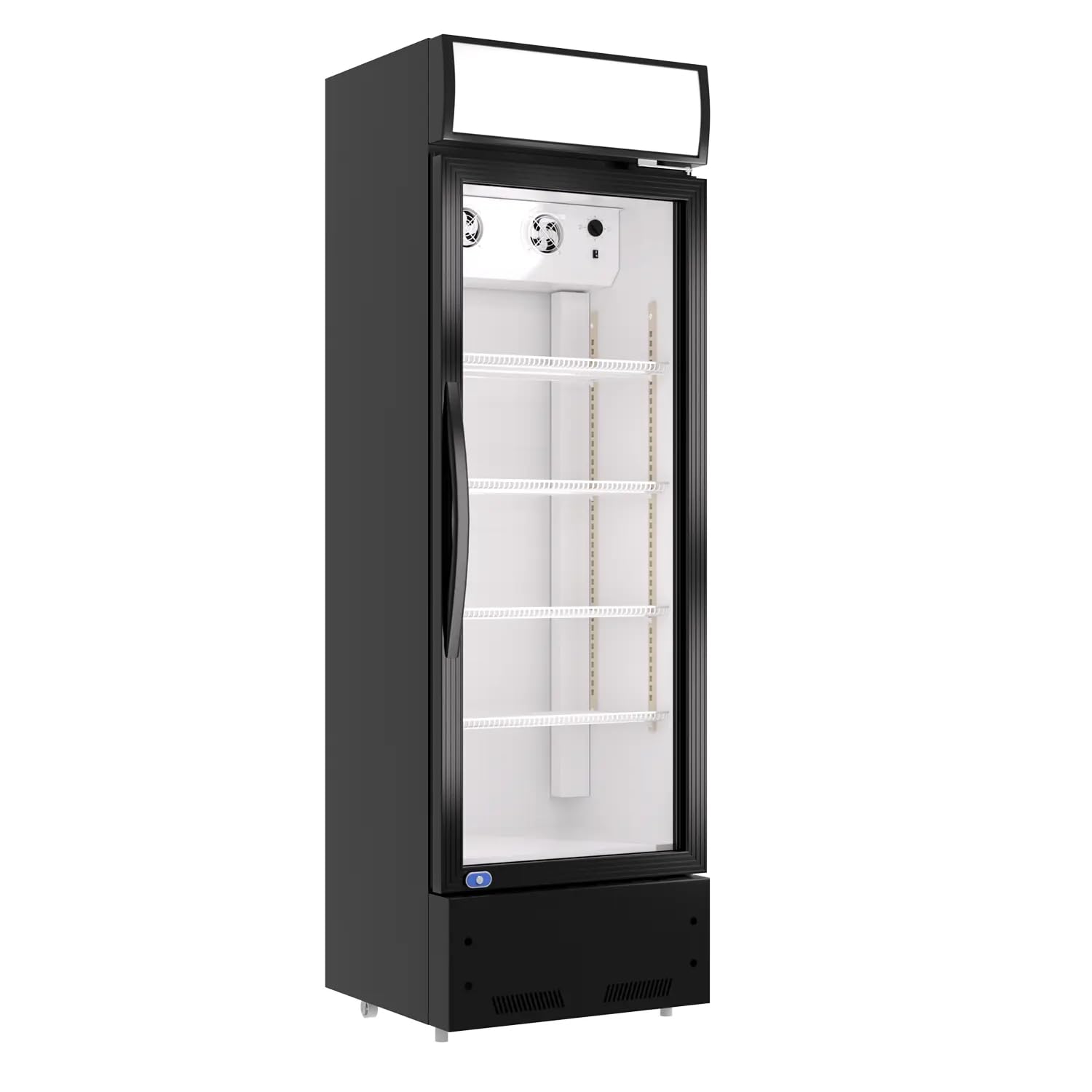 Dvasovio 23" W Refrigerator with Glass Doors, Commercial Upright Refrigerator Display Cooler with LED Lighting, Adjustable Shelves for Beverages, Beer, and Drinks