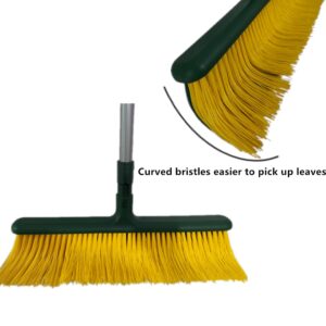 Spealloy LRB4419 Leaf Turf Broom 16" W x 55" H for Lawns Yard Artificial Grass Rake Heavy Duty for Leaves, Lawns, Carpet Rake & Groomer (Curved Bristle)