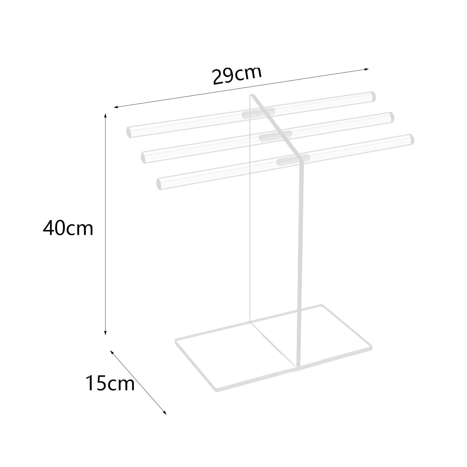 FLCPJGV Hand Towel Holder, T Shape Towel Rack, Free Standing, Clear with Base, Bathroom Organizer Countertop Towel Stand