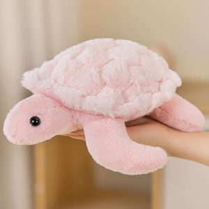 disxent super cute pink sea turtle stuffed animal-11in soft tortoise plushies toy,birthday/christmas day pillow gifts for kids & girlfriend (pink, 11in)