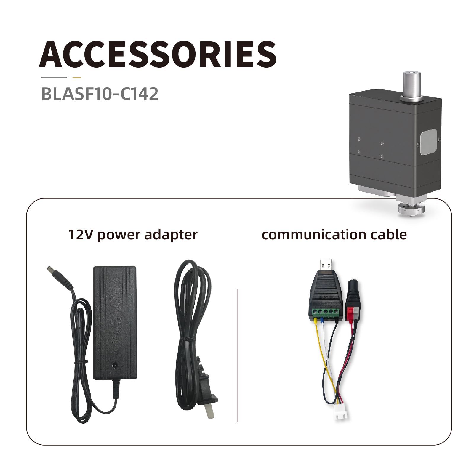 BLASF10-C142 Micro Linear Servo Actuator with Force Sensor(33.7lbs,10mm), High Precision 0.01mm, 5-8mm/s,Coreless Brushless 12V DC Motor,Planetary Roller Screw-for Robotics, Industrial Automation