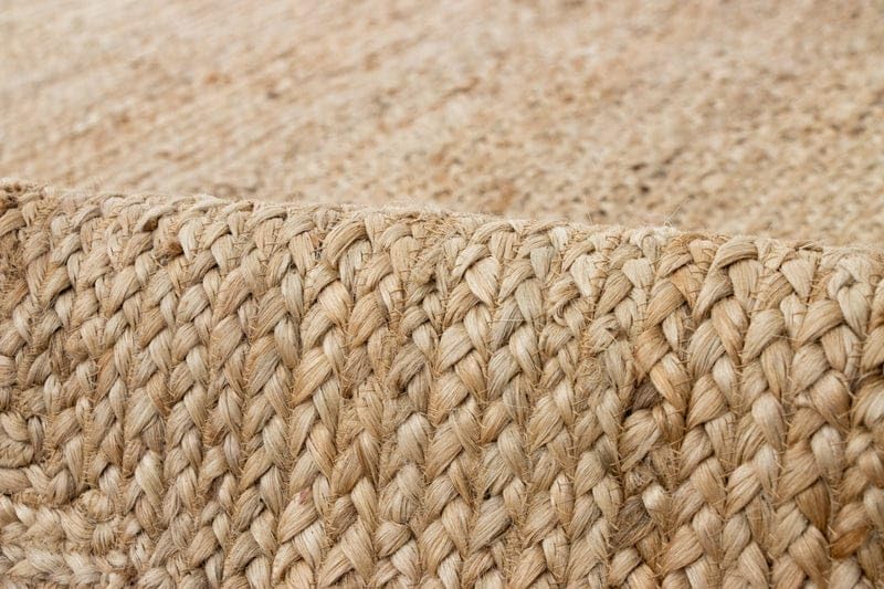 knight fury Scalloped Natural Jute Area Rug, Hand Woven Classic Rug Kitchen Rugs, Rugs for Living & Bedroom (2x3 ft)