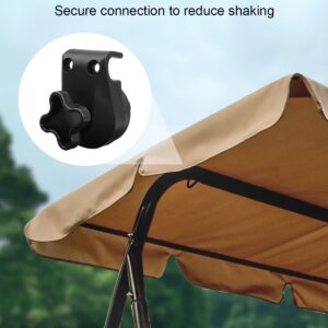 2Pcs Porch Patio Swing Fittings to Attach Canopy Frame to Swing Frame, Garden Swing Plastic Frame Replacement Part, Outdoor Canopy Swings Parts Match Diameter 20-23mm Swing Chair Frame Interface