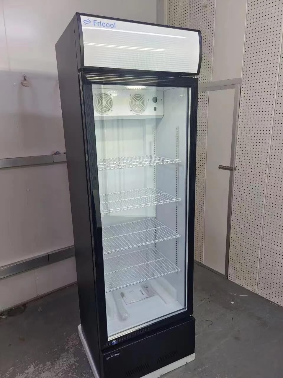 Dvasovio 23" W Refrigerator with Glass Doors, Commercial Upright Refrigerator Display Cooler with LED Lighting, Adjustable Shelves for Beverages, Beer, and Drinks