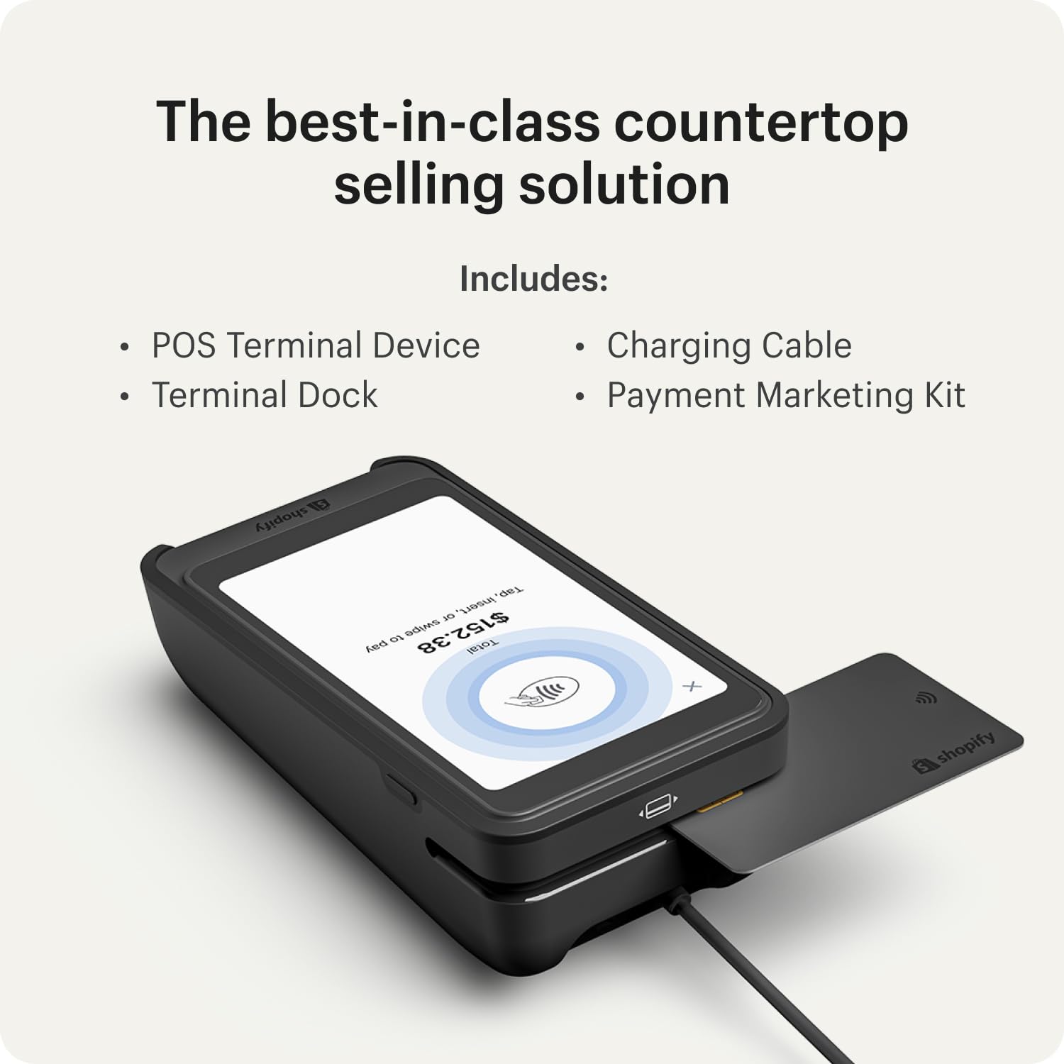 Shopify POS Terminal - Point of Sale Machine & System for in-Store Retail, Small Business - All-in-One Credit Card Reader, Terminal, POS Software Device