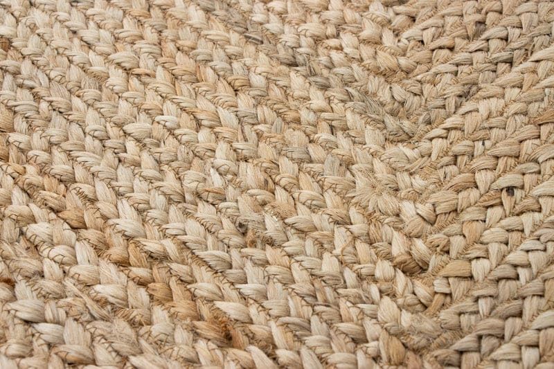 knight fury Scalloped Natural Jute Area Rug, Hand Woven Classic Rug Kitchen Rugs, Rugs for Living & Bedroom (2x3 ft)