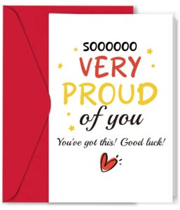 mihowe so proud of you card, congratulation card for new job, good luck card, achievement card for milestones, promotion card, encouragement card, congrats greeting card,leaving card,passed exam card