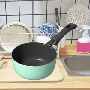 IEUDNS Small Milk Pan Soup Pot Universal Melting Boiling Pot Thickened Nonstick Sauce Pan Small Cookware for Camping Kitchen Picnic