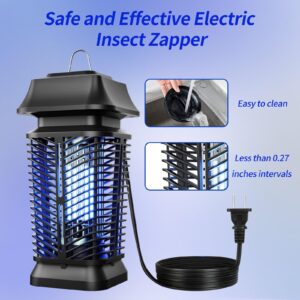 Bug Zapper Outdoor, 2024 Upgraded Mosquito Zapper for Indoors with Powerful 20W Bulb, 4200V Waterproof Fly Zapper,Electric Fly Traps Outdoor Mosquito Killer for Home,Backyard,Patio Yard,8.2Ft Cord