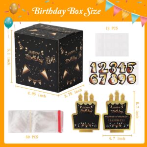 Gusil Birthday Gifts,Money Box for Cash Gift,Happy Birthday Money Gift Box with DIY Stickers for Any Age