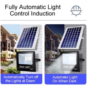 DuBom 100W-800W Solar Flood Light Outdoor Remote,6000K Bright LED,IP67 Waterproof Solar Power Security Light Auto On/Off Dusk to Dawn for Yard, Gazebo, Shed, Barn, Porch, Patio, Garage, Garden (150w)