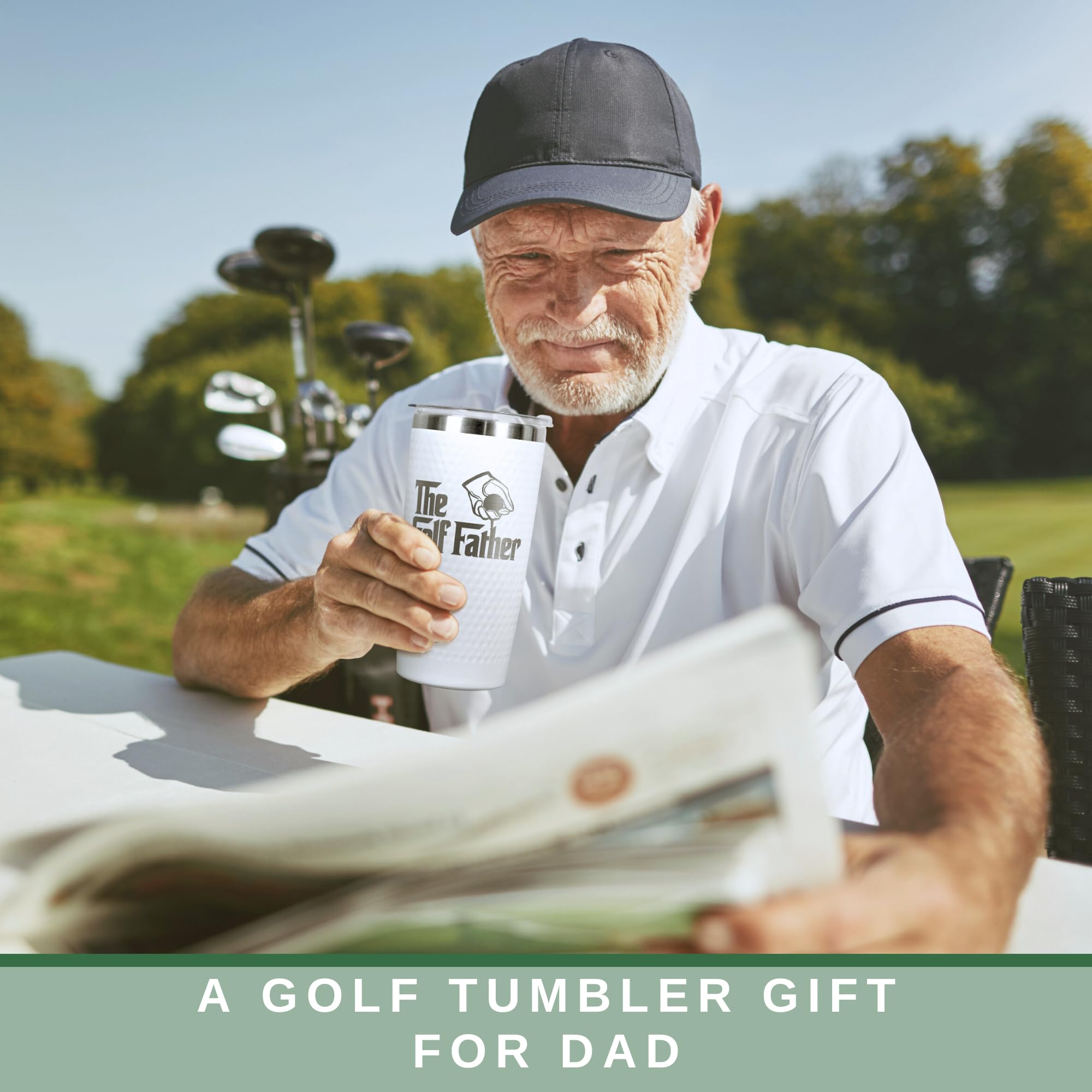 Golf Gifts for Dad - Golf Christmas Gifts - Dad Golf Gifts - Golf Gifts for Men, Dad, Husband - Funny Golf Gifts - Golf Gifts for Men Golfers - Christmas Gifts for Golf Lovers - 20 Oz Golf Cup Tumbler