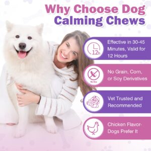 Hemp Calming Chews for Dogs 150PCs Dog Calming Treats and Bites with Hemp Oil - Anxiety and Stress Relief for Dogs Puppy Melatonin Sleep Aid Calm Dog, Noise, Thunder, Barking, Separation, Chewing