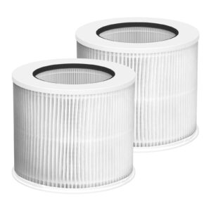 12020 filter replacement compatible with clorox tabletop air purifier model # 11020 and clorox tabletop smart air purifier model # 11021, 12020 h13 true hepa filter with 200 sq. ft. capacity, 2 pack