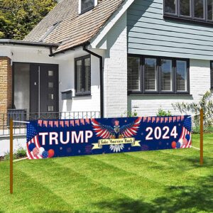 Ufocusmi Trump 2024 Flag Donald Trump 2024 Yard Sign Take America Back Banner Garden Outdoor Decorations 8.2 x 1.5 ft