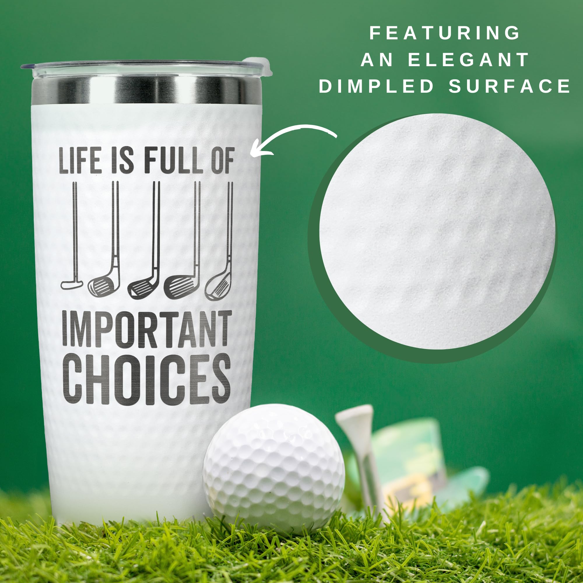 Golf Gifts for Men - Golf Christmas Gifts - Golf Gifts for Men Unique - Golf Gifts for Dad, Dad Golf Gifts - Funny Golf Gifts for Men Him, Dad Uncle, Husband Boyfriend, Golf Lovers - 20 Oz Tumbler