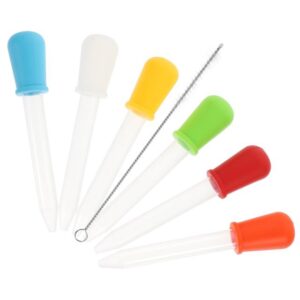 4Pcs Blue 5Ml Small Silicone Reusable Plastic Feeding Medicine Liquid Eye Ear Graduated Pipette Dropper for School Lab Supplies Professional Design Dropping Pipettes