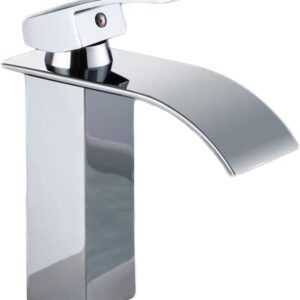 WTEZRSRGG Waterfall Faucet, Washbasin Single Lever Mixer Tap, Waterfall Tap, Bath Mixer tap, Single Lever Mixer tap, tap for Bathroom, for Kitchen, Bathroom, Washbasin Mixer Tap Hot and Cold