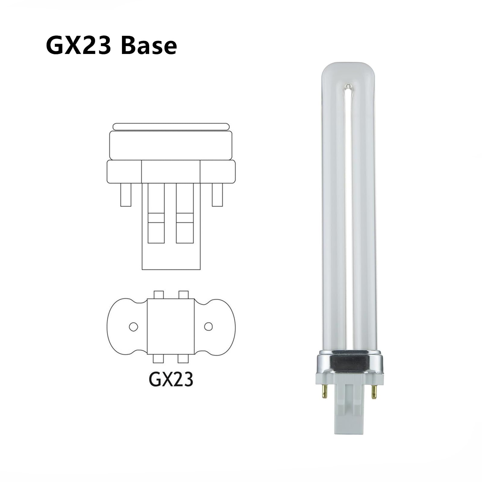 SATZOL 4 Pack 13W GX23 2 Pin Base Bulb 4100K PL-S 13W CFL Light Bulb Replacement for Sylvania 21135 CF13DS/841- Philips 146878 PL-S 13W/841 and GE 97572 F13BX/841