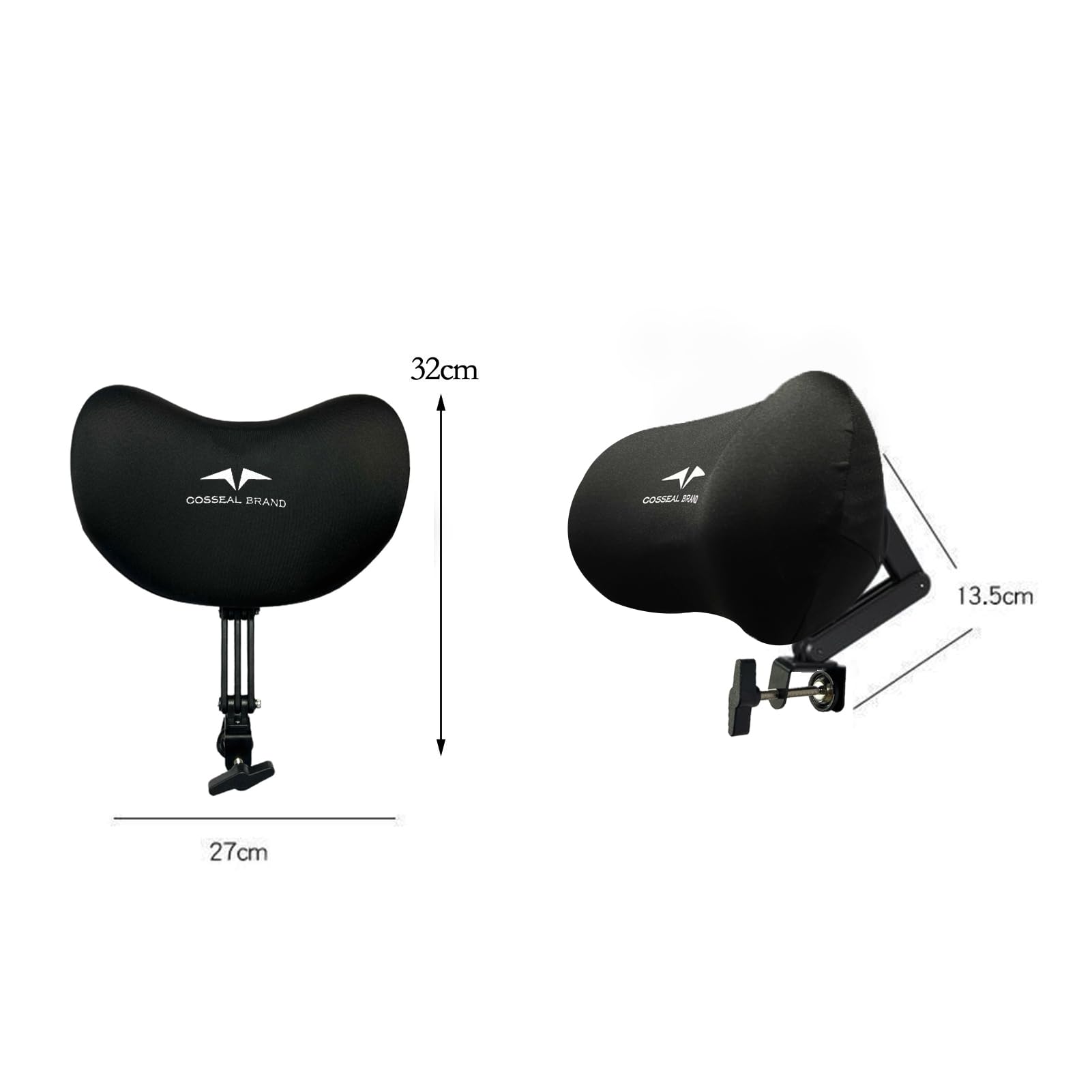 karelwui Office Chair Headrest Attachment Universal, Headrest for Office Chair, Elastic Sponge Head Pillow Adjustable Height and Angle, Upholstered Headrest for Ergonomic Office Chair headrest, Black