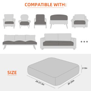 YISUN Waterproof Couch Cushion Covers, Stretch Individual Sofa Seat Cover for Cushion Couch, Replacement Cushion Slipcovers for Chair Loveseat Sofa Cushion Outdoor Patio Furniture Protector