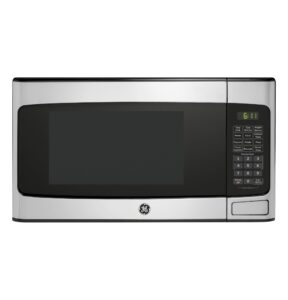 ge gcst11x1wss microwave oven, 950-watt 6 auto cooking settings, kitchen essentials for the countertop, dorm room or apartment, child-lock technology 1.1 cu. ft, stainless steel