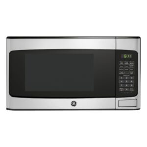 GE GCST11X1WSS Microwave Oven, 950-watt 6 Auto Cooking Settings, Kitchen Essentials for The Countertop, Dorm Room or Apartment, Child-Lock Technology 1.1 Cu. Ft, Stainless Steel