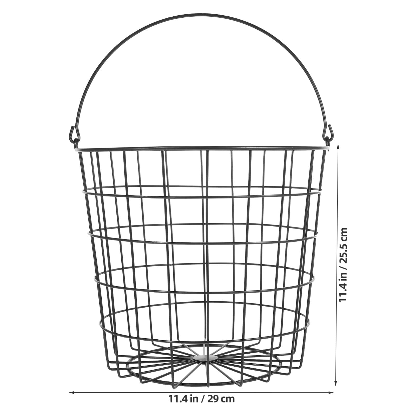 Kichvoe Iron Wire Laundry Hamper Laundry Storage Basket With Handles Iron Storage Basket Dirty Clothes Bin Fruit Magazine Toy Organizer for Rustic Farmhouse Decor