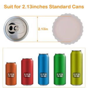 Soda Can Lids Transparent, 6 Pack Can Covers for Soda, BPA-Free, Washable, Reusable Soda Can Covers Lids, Can Stopper or Protector for Soda, Beer, Drink, Juice, Coke, Beverage, Fits Standard Cans