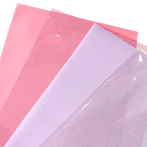 ONEART | Clear A4 Candy Color Jelly Vinyl Sheets, 10 Pcs Solid Transparent Vinyl Fabric for Earrings Bows Crafts