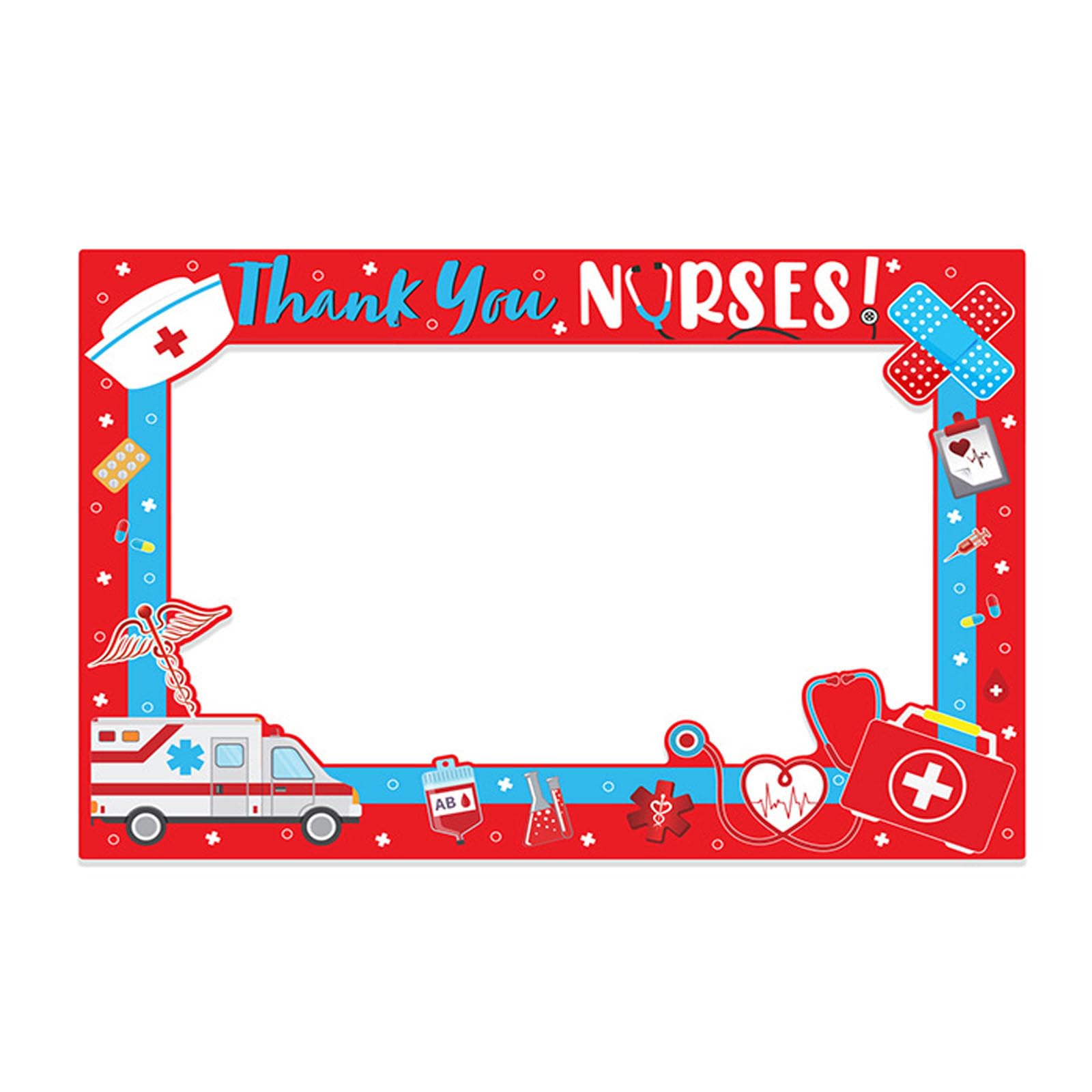 Soochat Nurse Day Photo Booth Props Graduation Photo Booth Prop Frame Thank You Nurse Photography Photo Booth Frame for Graduation Medical Party Decorations