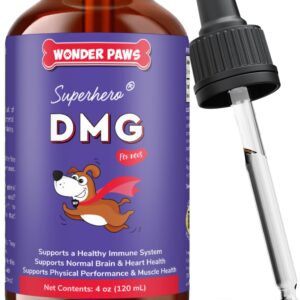 Premium DMG for Dogs – DMG Liquid to Support Immune Health, Skin, Stamina, Muscles, Stress & Performance - Dimethylglycine (DMG) for All Ages, Sizes & Breeds – 4oz