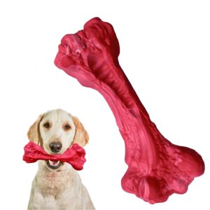 techpet indestructible dog toy, tough dog toys for aggressive chewers, rubber dog teething toys, dog toys to keep them busy, dog bones made with rubber for medium large dog