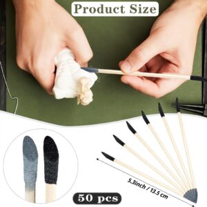 50 Pcs Sanding Sticks, Double End Matchsticks Sanding Twigs, Fine Detailing Sanding Tools for Tight Spaces Plastic Models Wood, 120/280 Grit 5.4 x 0.2 Inch