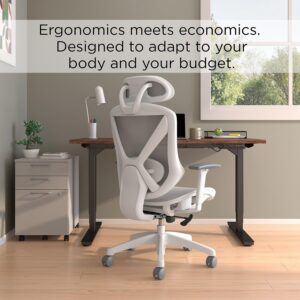 Union & Scale Flexfit Dexley Ergonomic Mesh Swivel Task Chair, Gray (UN61365)