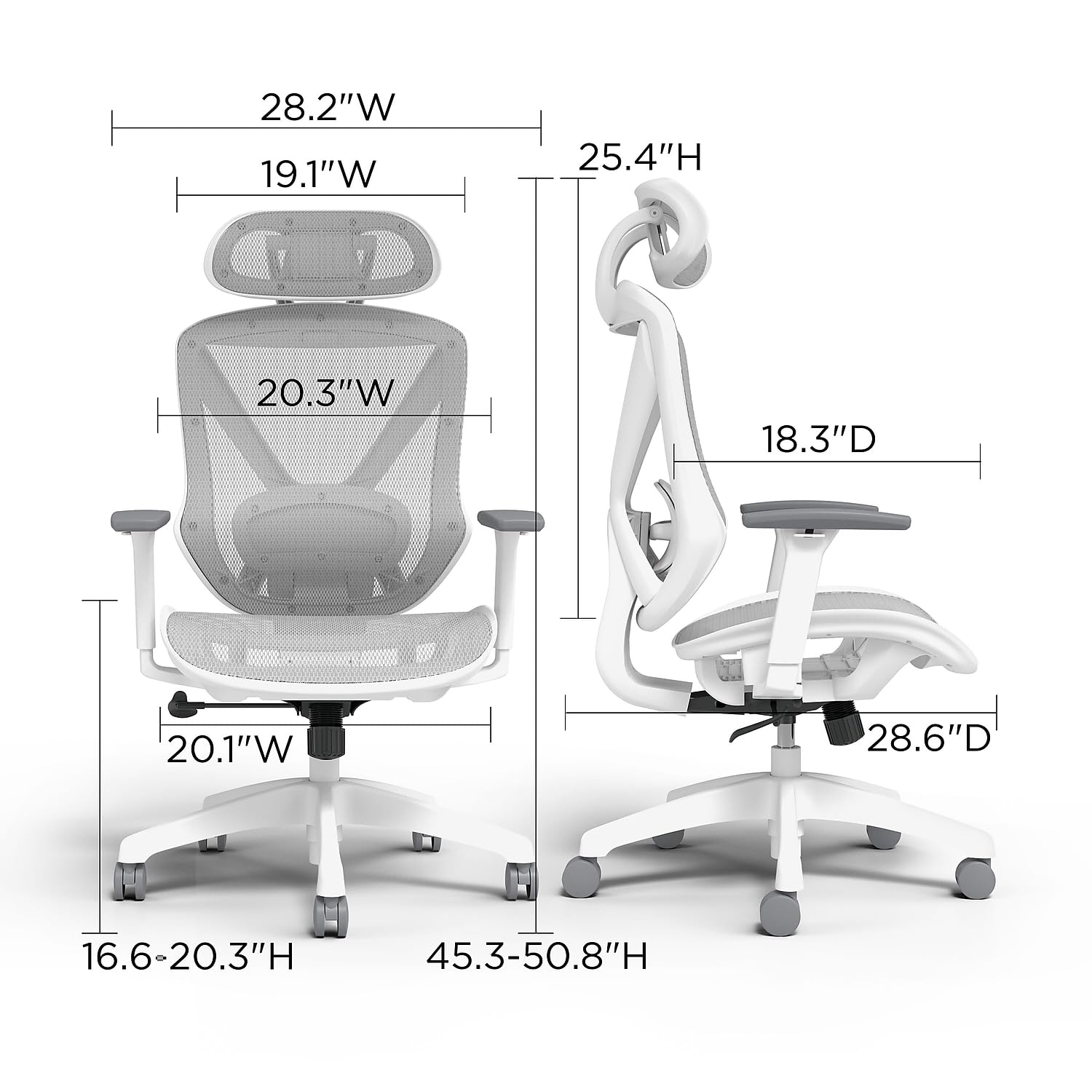 Union & Scale Flexfit Dexley Ergonomic Mesh Swivel Task Chair, Gray (UN61365)