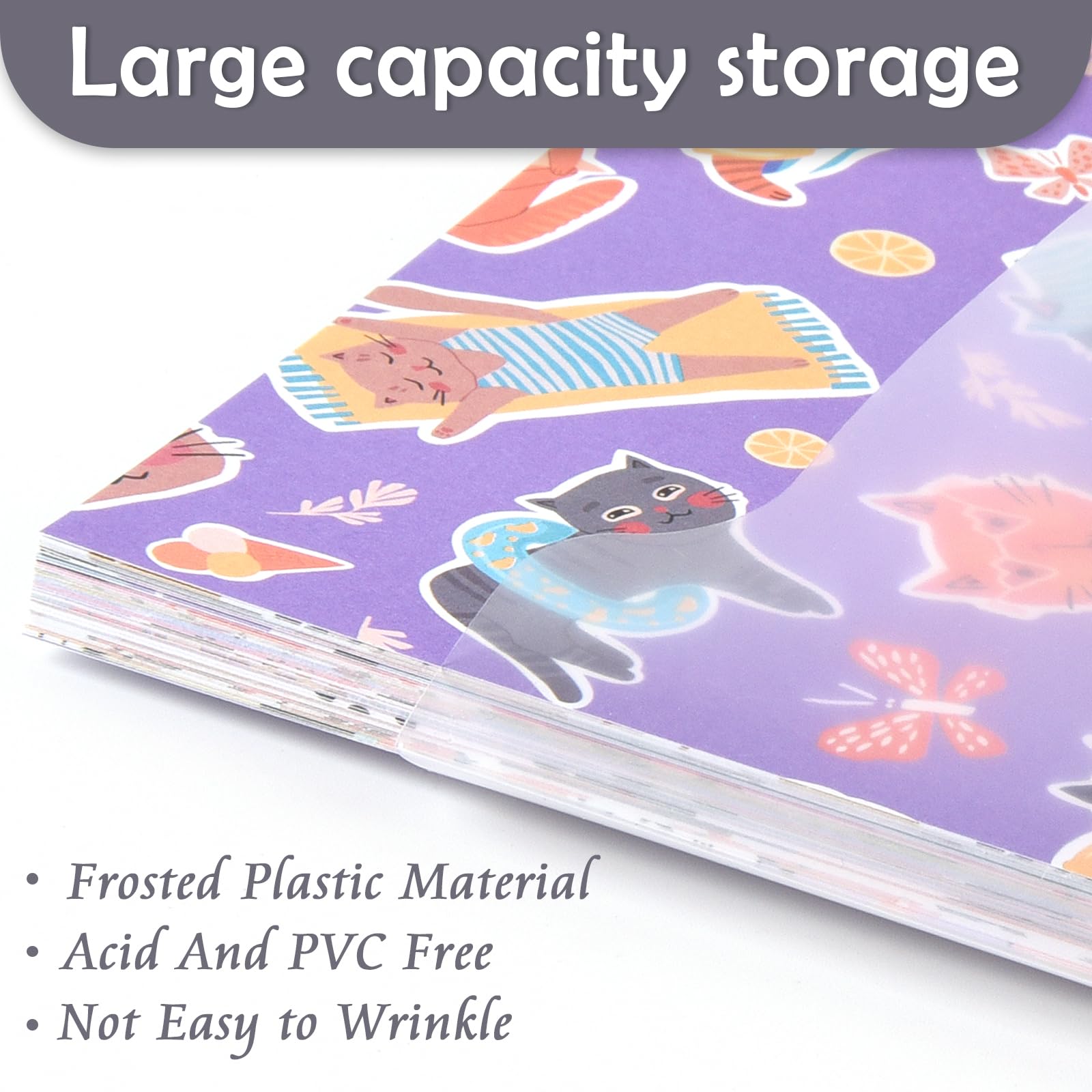 12 PCS Scrapbook Paper Storage Organizer with 2 Plastic Bone Folder Paper Creaser Set, Clear Paper Storage Bag for Holding 6 x 6 Inch Scrapbook Paper, Cardstock, Vinyl Paper, Photos and Paper File