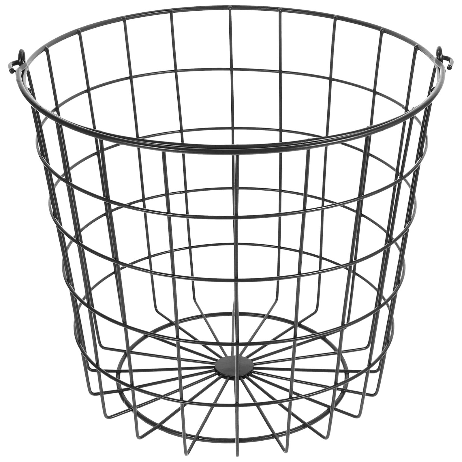 Kichvoe Iron Wire Laundry Hamper Laundry Storage Basket With Handles Iron Storage Basket Dirty Clothes Bin Fruit Magazine Toy Organizer for Rustic Farmhouse Decor