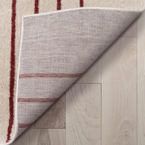 Well Woven Omaha Collection Laslow Modern Rainbow Ivory 5'3" x 7'3" Area Rug - for Living Room, Bedroom, and Dining Room