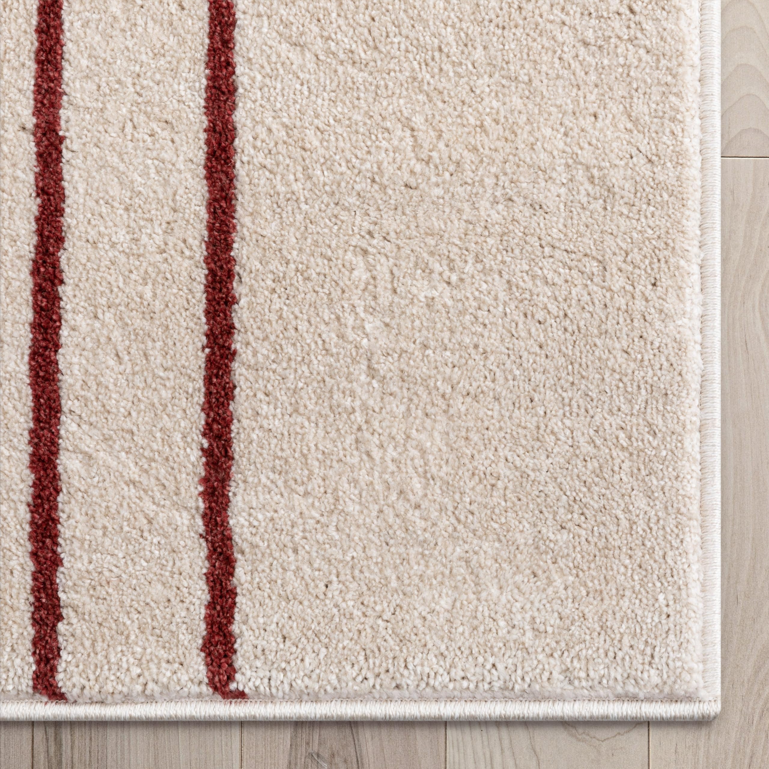 Well Woven Omaha Collection Laslow Modern Rainbow Ivory 5'3" x 7'3" Area Rug - for Living Room, Bedroom, and Dining Room