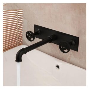 miyanxi matte black bathroom faucet wall mounted basin sink bathtub industrial unique design mixer water tap with embedded box,kitchen sink faucet, wj5501