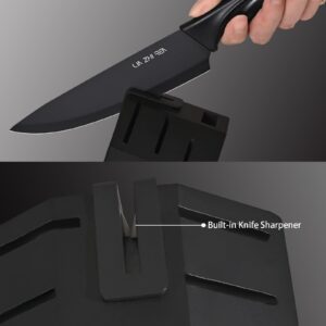 Kitchen knife sets, Built-in Sharpener, LIN ZHI REN 13 Pcs Block Knife Sets for Chopping, Slicing, Dicing&Cutting, Dishwasher Safe.