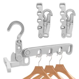 lele life 3pcs folding clothes drying rack clothing, clothes drying rack foldable hangers for travel hangers, laundry drying rack collapsible, folding clothes hanger,grey