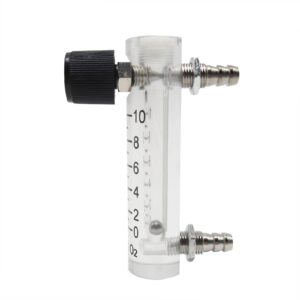 E-Found Oxygen Flow Meter 0-10LPM Flowmeter for Fluid Filtration System Oxygen Air Flowmeter Gas Regulator Acylic Flow Meter with Control Valve for Oxygen/Air/Gas