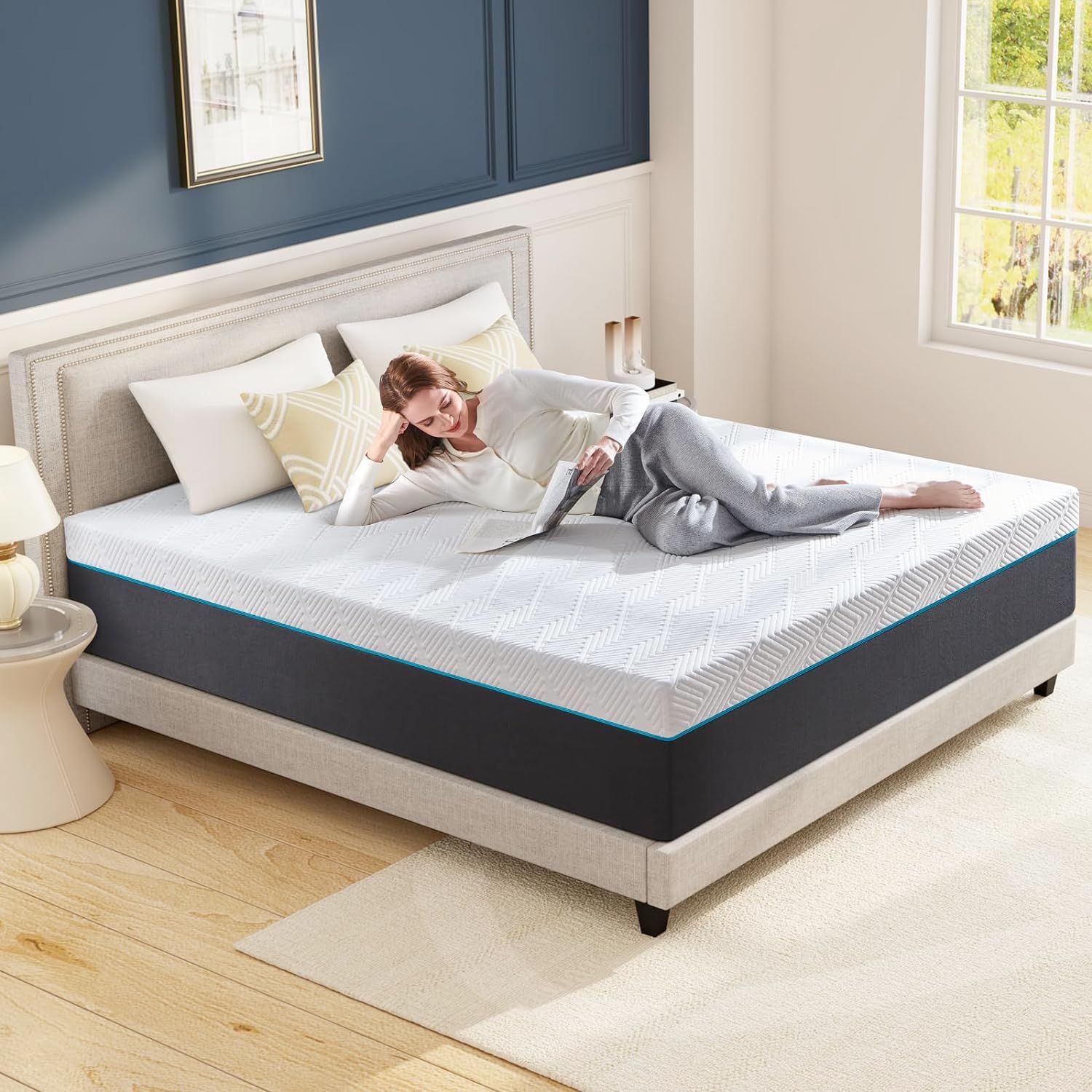 Twolike Firm Queen Size Mattress,12-Inch Queen Foam Mattress in Box,Edges Support for Sleep Supportive,60" X 80" X 12"