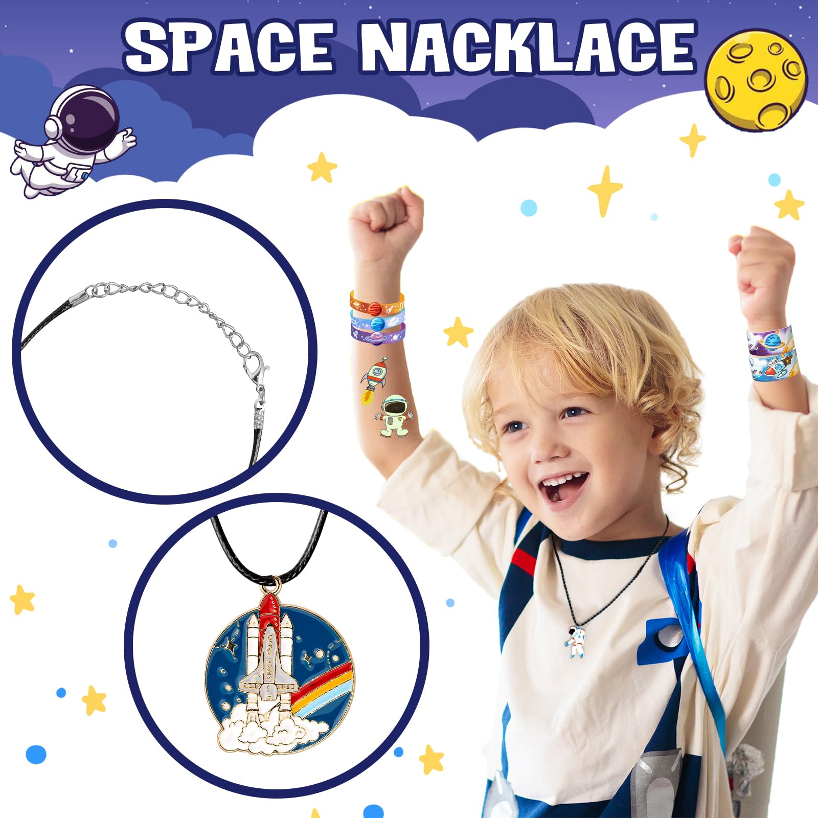 DMIGHT Space Party Favors, Outer Space Themed Birthday Decorations, Astronaut Gift Box for Kids (Space)